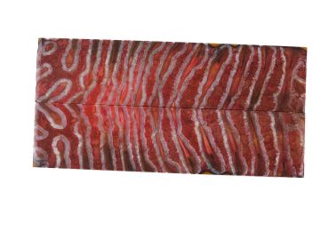 Manche de molaire de mammouth stabilisée ROUGE